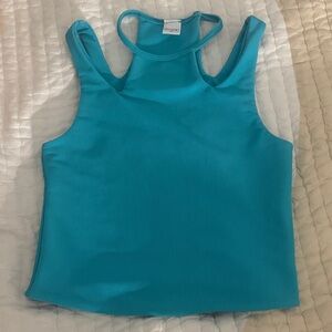 Teal Ribbed Tank Top